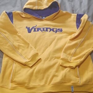 Reebok Yellow Hoodie Minnesota Vikings, Youth Extra Large XL